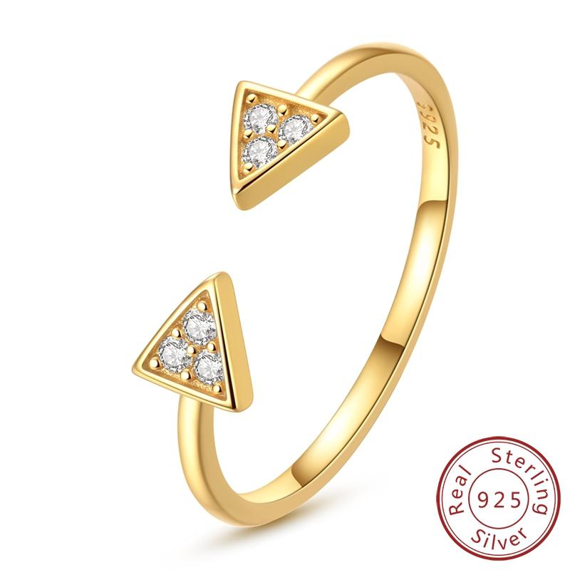 

Copper Ring For Woman Triangular Geometry Open Ring Original Jewelry
