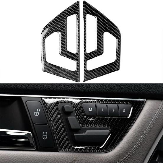 NVCNX Carbon Fiber Compatible with Mercedes-Benz C-Class W204 C250 C300 C350 C63 AMG 2008 2009 2010 2011 2012 2013 2014 Sedan Accessories Door Panel