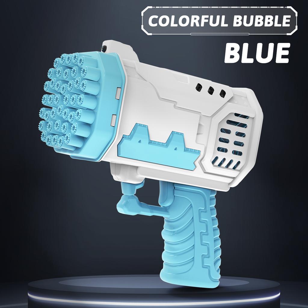 40 Hole Rocket Launcher Bubble Machine Handheld Gatling Electric Bubble Gun Toy Kindergarten Without Battery and Bubble Water