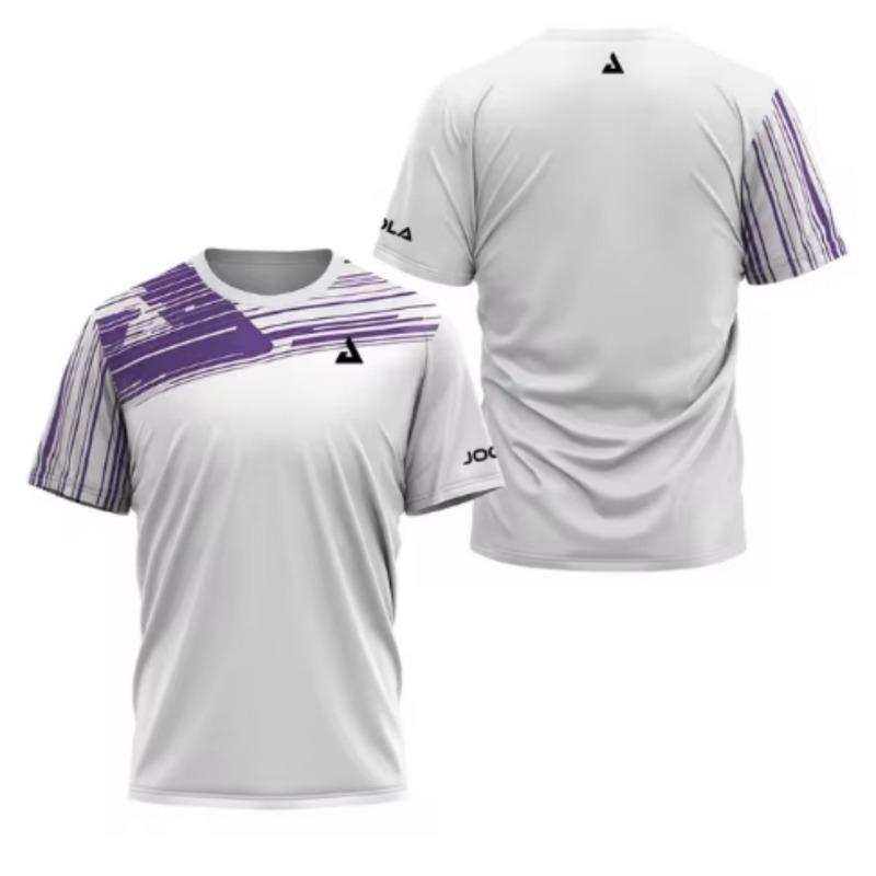 Men's T-shirt Summer Fashion Table Tennis Flower Printed Short Sleeved Badminton Tennis Quick Drying Short Sleeved Men'