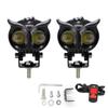 Motorcycle Fog Light Car Dual Color Led Headlight Owl Design Head Light ATV Scooter