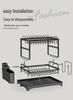 Foldable Kitchen Rack: Multi-functional Bowl & Chopstick Storage with Countertop Draining