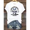 European Size Women's Cute Bear Weightlifting T-Shirt - Casual Summer Tee with Cartoon Weightlifting Bear Print, Round Neck Short Sleeve Top