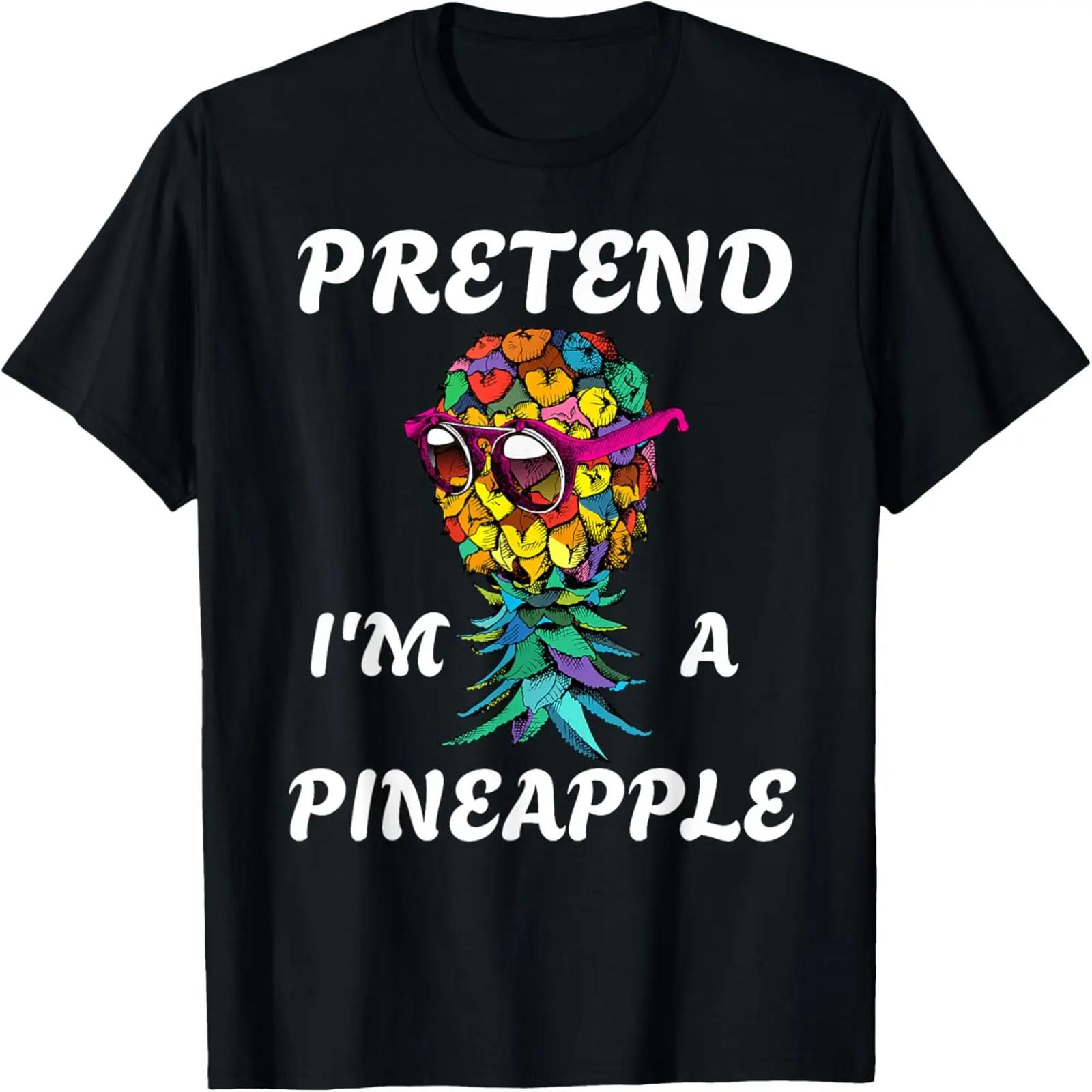 Vintage retro funny Pretend I m A Pineapple T-Shirt(1) S