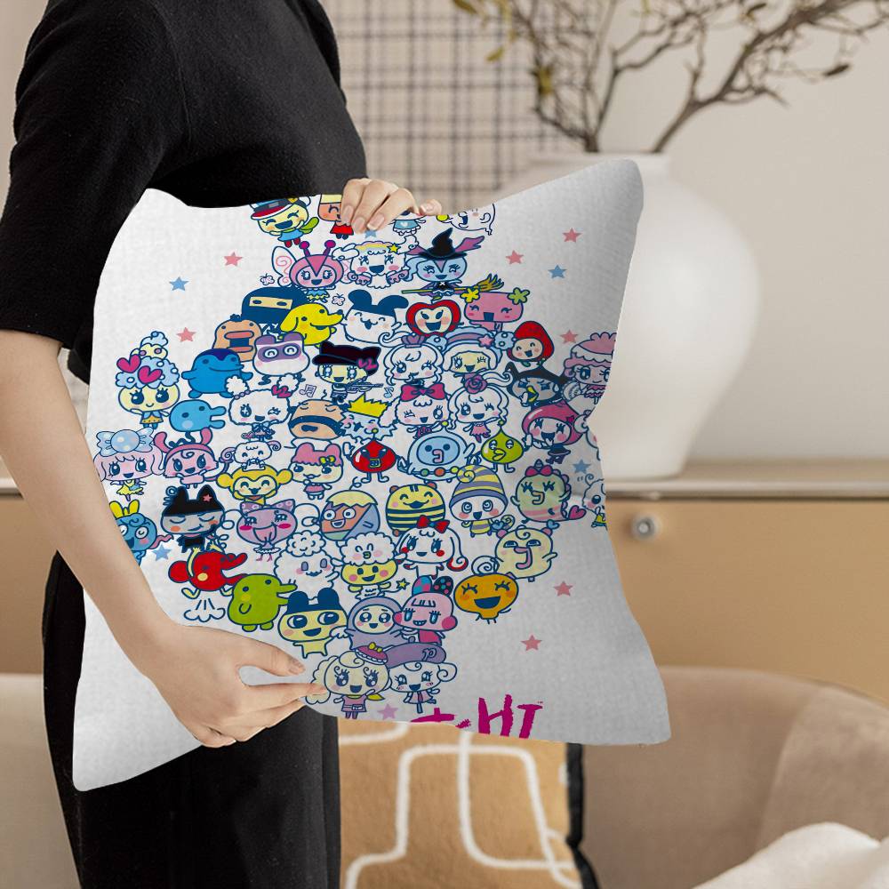 TTamagotchi Cut Friend Game Pillow Cover for Bedroom Room and Living Room Sofa Decorative Cushion Cover