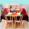 Christmas Cartoon Print Tablecloth With Polyester Fabric For Holiday Home Decor