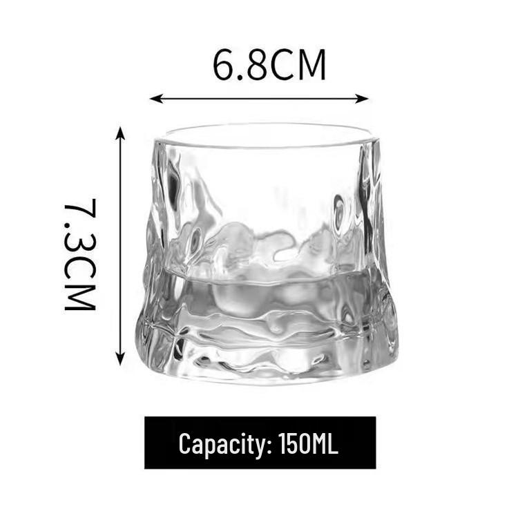 Creative Rotating Whiskey Glass - Transparent Twisting Base