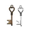 Simple Skeleton Key Charms Multi Color Alloy Pendants For Vintage Themed Jewelry
