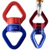 Swing Swivel Aluminum Alloy 30KN Swing Universal Rotating Ring Aerial Yoga Hammock Rotating Connector Outdoor Rock Climbing Bearing Swivel Hook