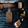 Double Khaki Key Fob Case Leather RFID Smart Keychain Key Holder with Metal Hook Key Ring Zipper Bag for Remo Conkey Fob Khaki Key [uxcell]