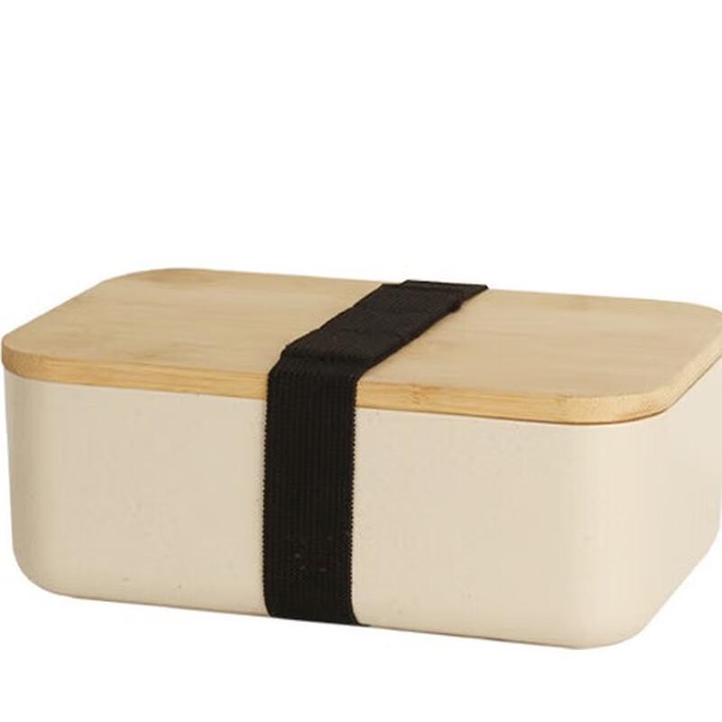 ZISIZ Single Layer Bamboo Lid Lunch Box Set