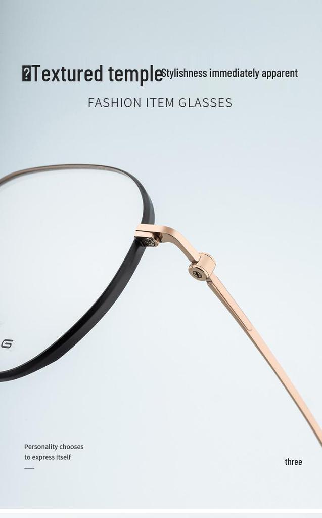 Polygonal Retro Titanium Glasses Frame Unisex with Prescription Lens Option