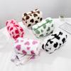 Cute Plush Cosmetic Bag Colored Love Pattern Makeup Organizer Storage Pouch Travel Portable Zipper Makeup Bag Large Pencil Case