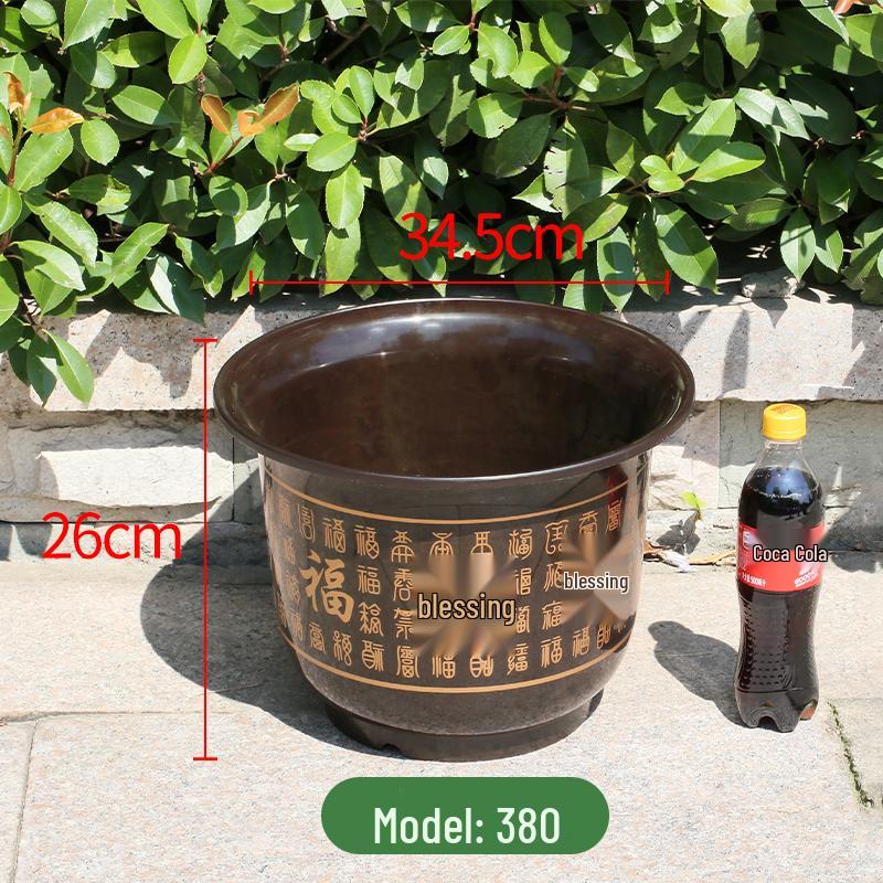 Extra Large Durable Plastic Flower Pot with Tray