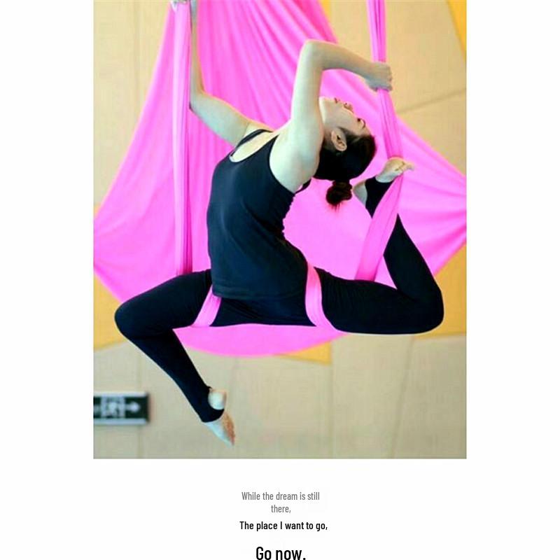 2.8x5m Anti-Gravity Aerial Yoga Swing Hammock - Thickened Fabric & Elastic for Aerial Yoga