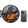 2D Acrylic Translucent Pendant Halloween Luminous Pumpkin Decoration Hanging Plate 20cm