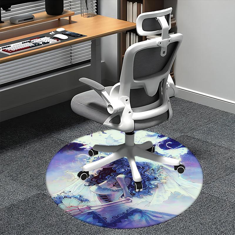 

Zombie Bride Horror Theme Elegant Fantasy Chair Mat Round Carpet for Home Decor, Office Use, Gift Idea Bedroom and Living Room0169b 80cm by 80cm