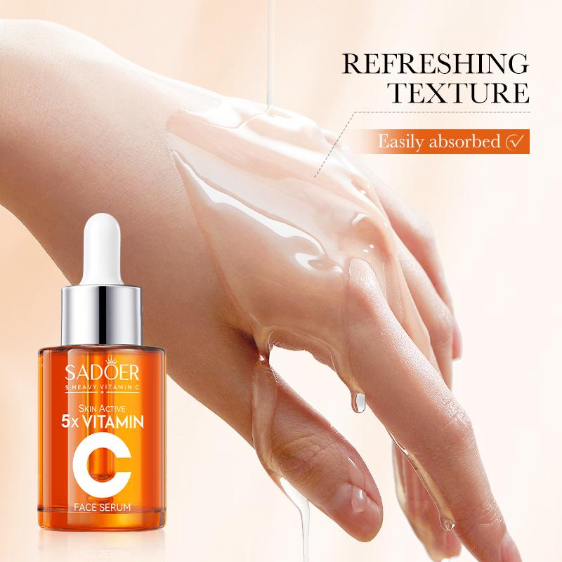 SADOER Vitamin C Whitening Face Serum for Facial Moisturizing Anti Wrinkles Anti-aging Facial Essence Skin Care Products