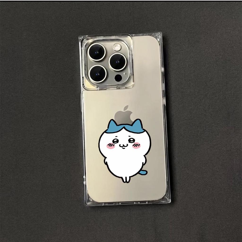 Clear Square Back Tube Case Protection For iPhone 13 14 Pro Max 12 16 ProMax 15 Plus 11 Anti-Oxygen,Big Ikawa Pattern Casing