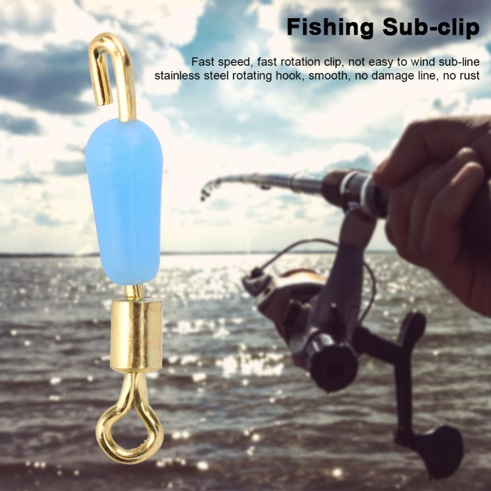 100PCS Anti Wrapped Fishing Line Stopper S M L Fishing Line Stop Fishing Sub Clip  Deep Drop Rigs