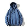 Autumn and Winter Women's Casual Solid Color Hooded Pocket Long Sleeve Pullover Sweatshirt  Loose and Plush Thick Long Sleeved Top