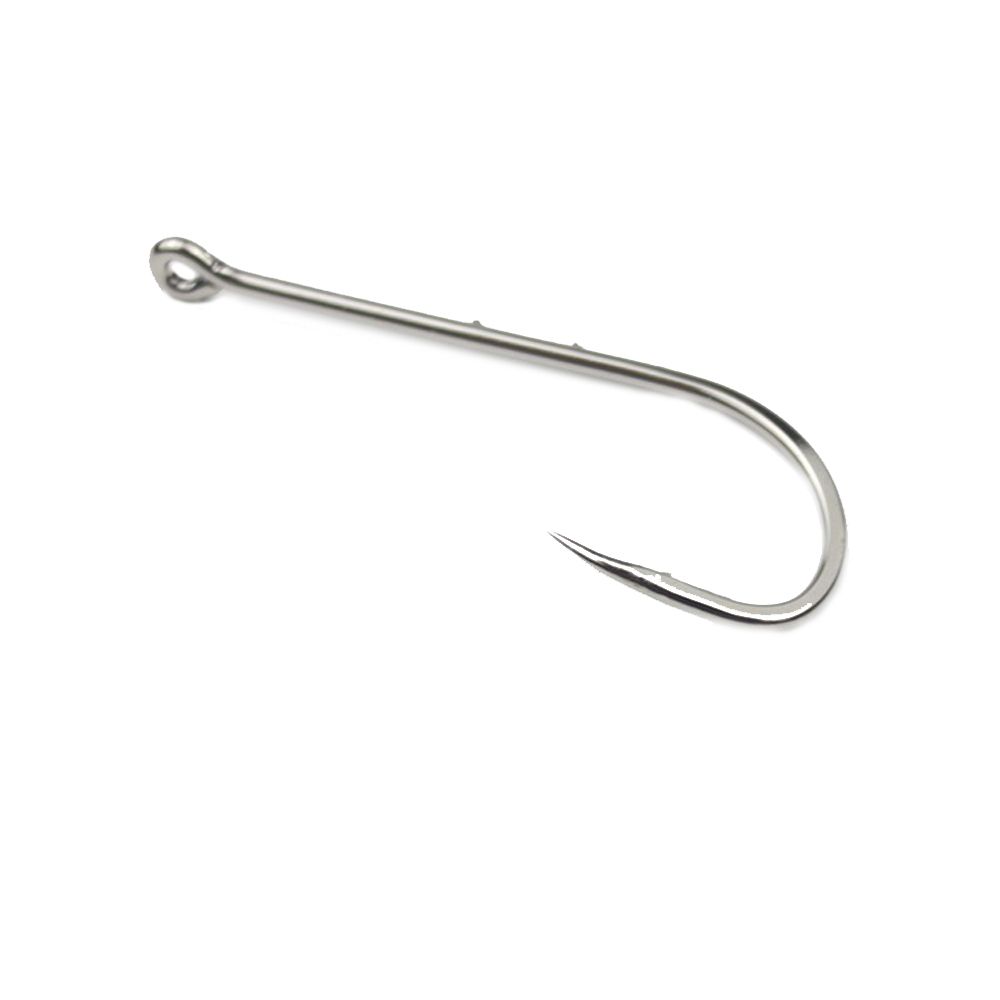 Back Barbed Offset Narrow Bait Hook Barbed Fishhook Long Shank Fishing Hook High Carbon Steel