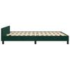 Bed Frame without Mattress Dark Green 140 x 190 cm Velvet
