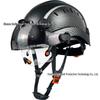 SAFEBUILDER Carbon Fiber Safety Helmet with Double-Layer Goggles for Construction Protection
