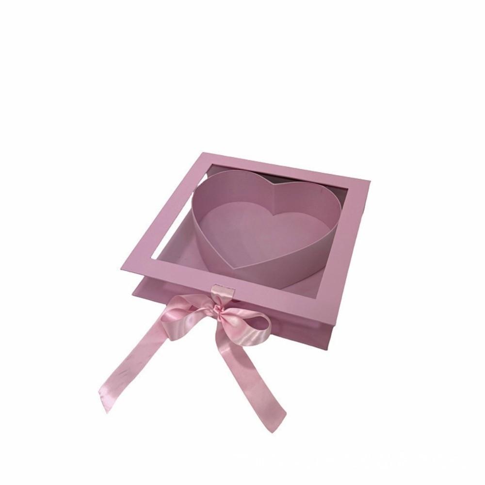 Elegant Gift Packaging Box Fillable Flower Display Box Mother s Day Gift Box Mother s Day Gift розовый
