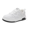 New Versatile Flower Mesh Breathable Thick-soled Women's Leather Versatile Casual Skateboard Shoes
