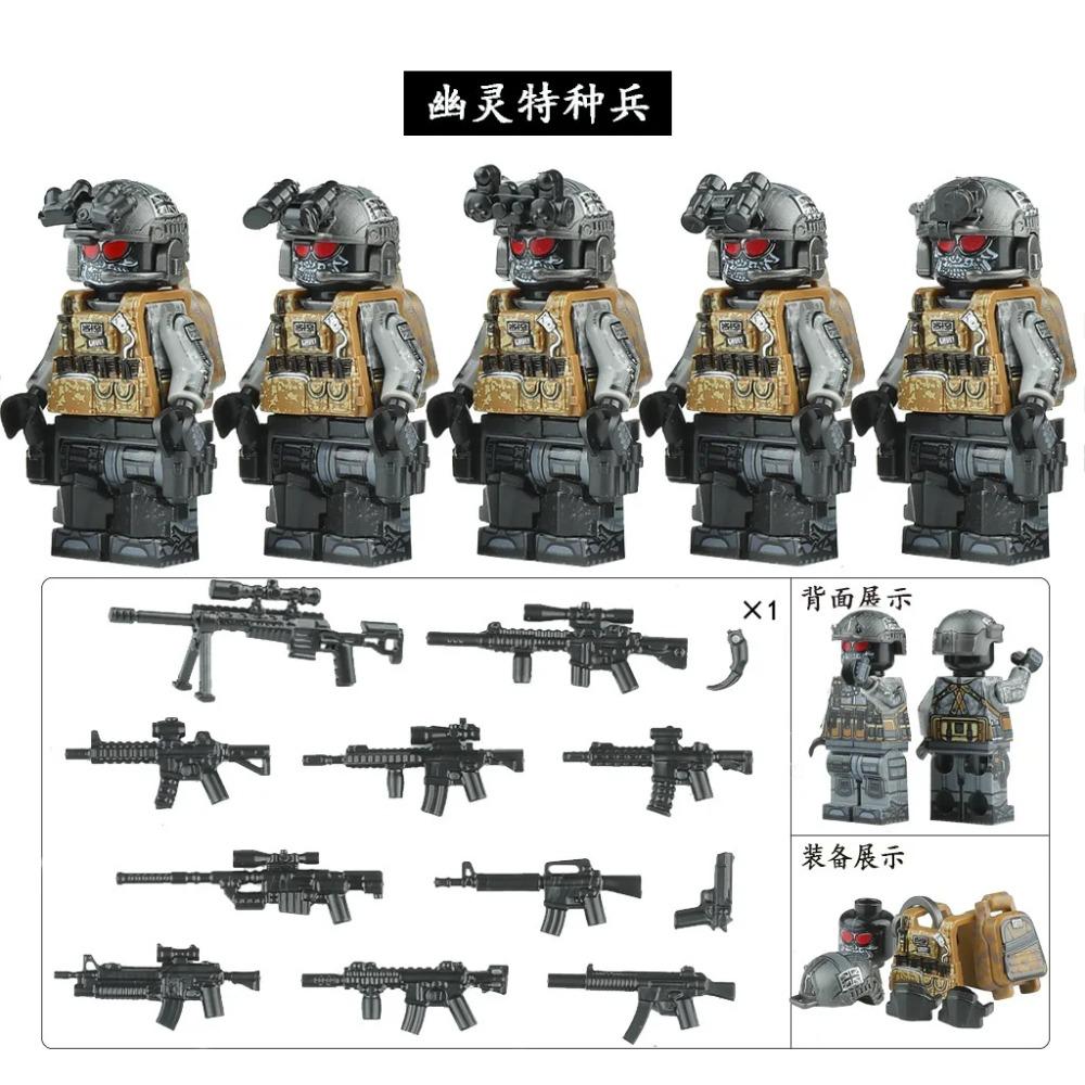 High military US special forces soldiers green beret army weapons miniature building block puzzle birthday gift world war ii