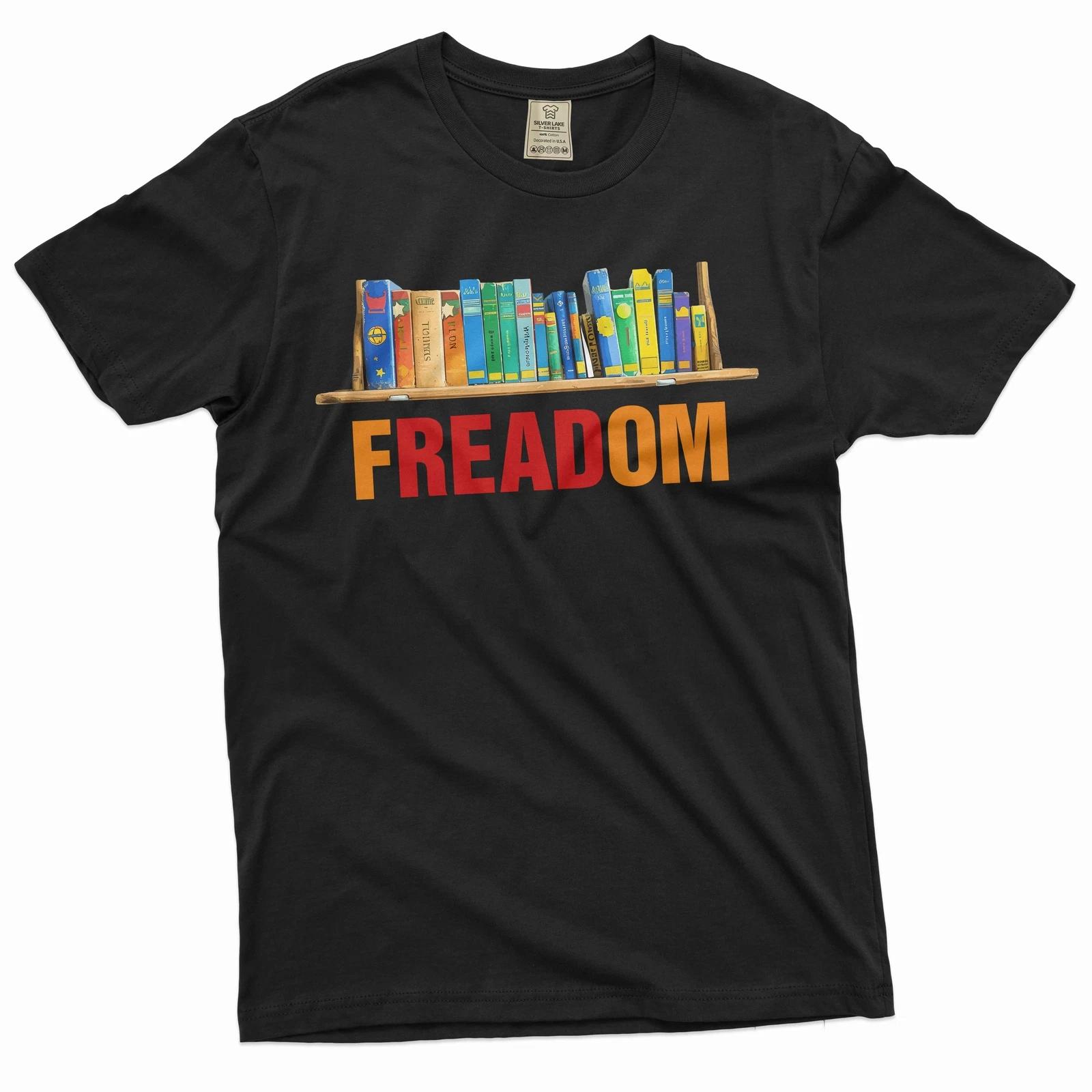 Freedom Books Tshirt book lover reading school education tee reading tee shirt XL