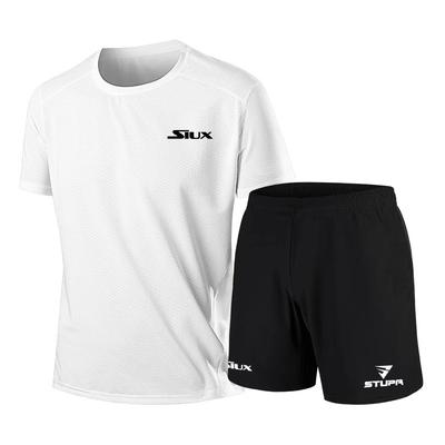 Summer Fashion Casual Brand Men's Sportswear Breathable Quick-drying Shirt, Shorts, Two-piece Set Of New Tennis Training Clothes