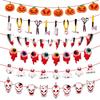 Charming Paper Halloween Pumpkin Ghost Garland For Unique Party Atmosphere Decoration