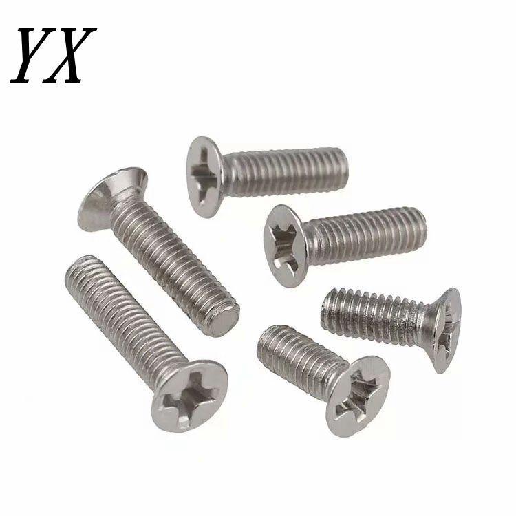 Zinc Nickel Plated Phillips Head Flat Countersunk Machine Screw