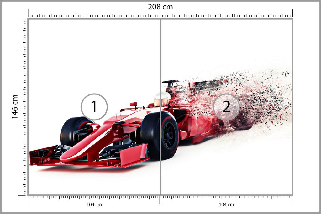 Photomural Abstract F1 Car Washable Fleece 208x146