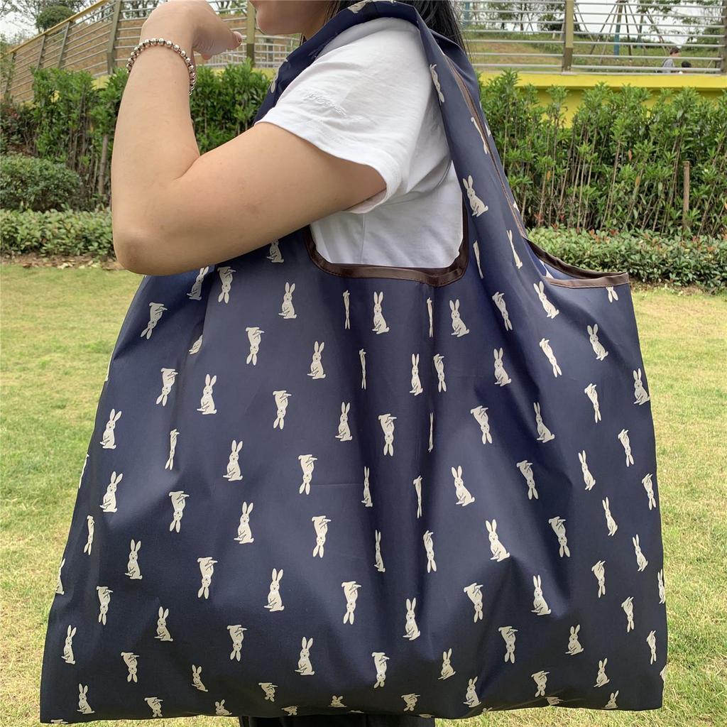 Eco-Friendly Foldable Korean Style Portable Shopping Bag - Medium Size Handbag