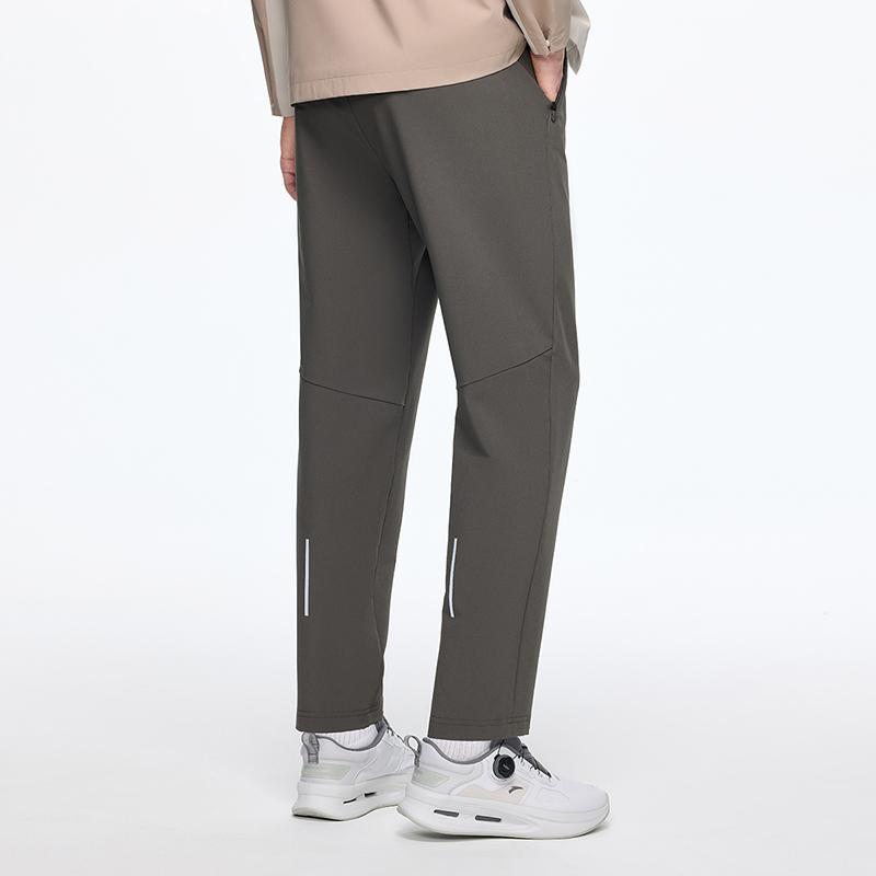 Anta Solid Color Comfortable Casual Sports Long Pants Men Bottoms Sparrow-Tea-Brown 952415501-3