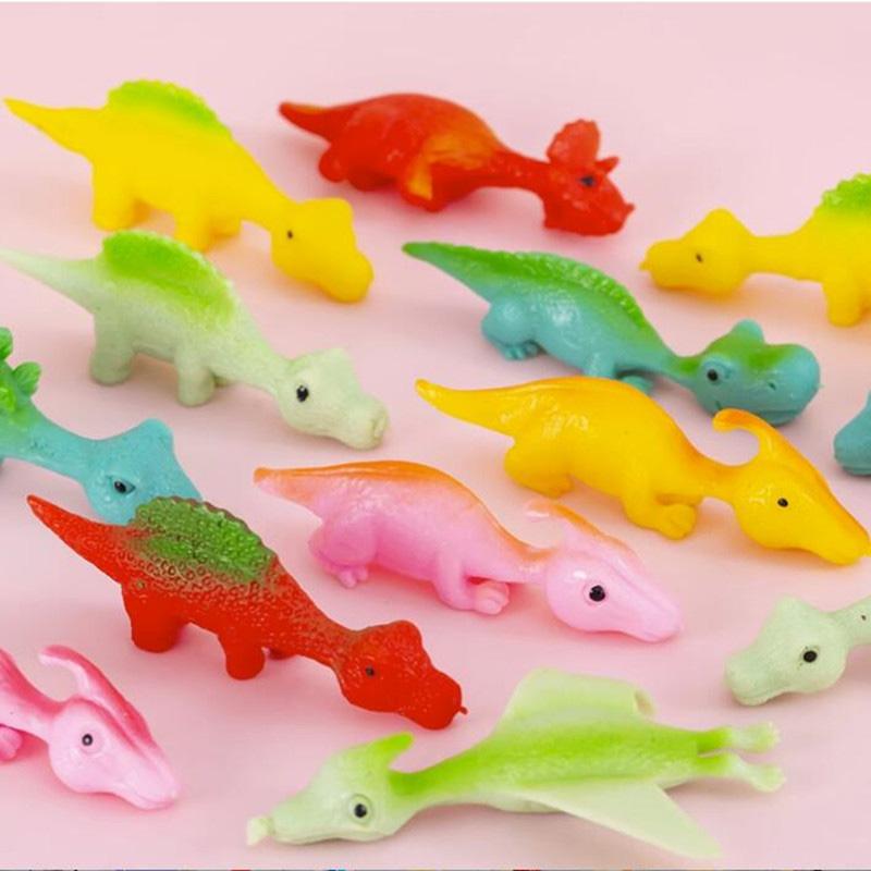 5pcs Dinosaur Pinch Finger Barrage Stress Relieving Toy TPR Turkey Finger Barrage Children's Birthday Party Most Popular Gift