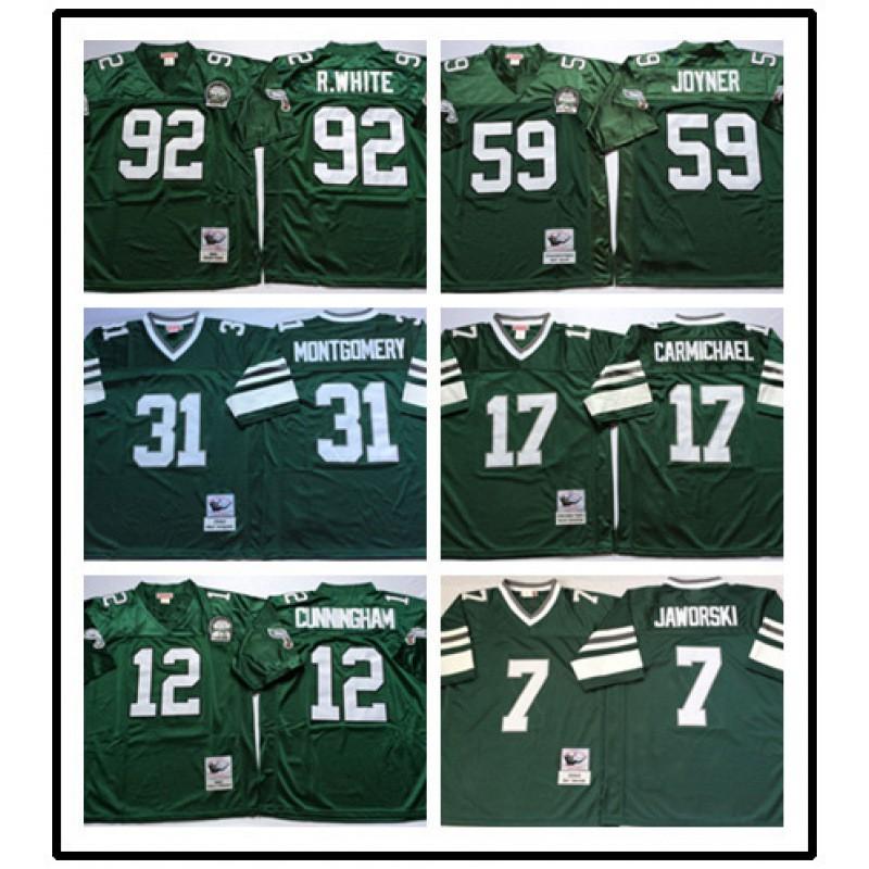 Philadelphia Eagles NFL Legend 12 Vintage Rugby Jersey Embroidered Fan Apparel Men