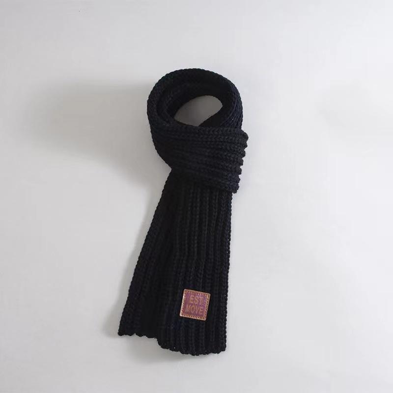 Modny Ciepły Szalik Dziecięcy Miękki Outdoorowy Ocieplacz na Szyję Gruby Zimowy Szalik Dzianinowy Dziecięcy Chłopcy Dziewczynki