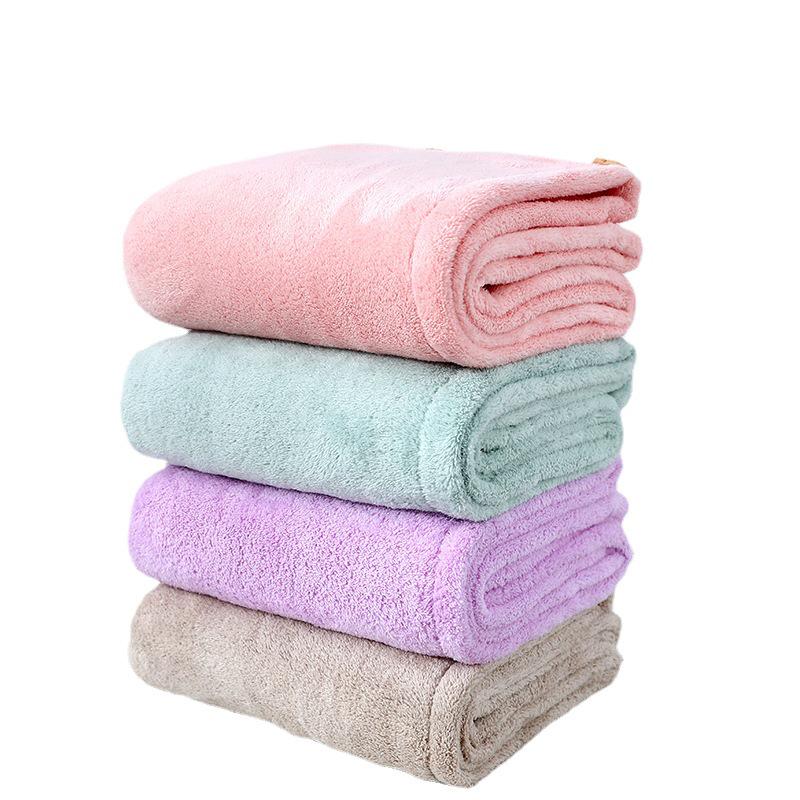 Quick-Drying Double-Layer Hair Drying Cap - Thick, Super Absorbent Coral Fleece Bath Towel