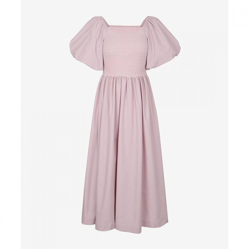 2ND SKIN Seamless Smocking Banding Puff Dress Ngwsd1200