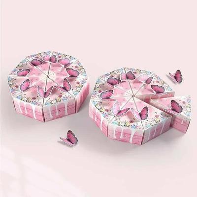 8 Piezas Caja de Regalo de Papel con Forma de Pastel Triangular Galletas Dulces Recuerdos para Baby Shower Golosinas Cajas de Empaque para Postres de Fiesta de Cumpleaños Infantil