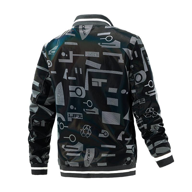 Новая весенне-осенняя мужская бейсбольная куртка с воротником — фото 3