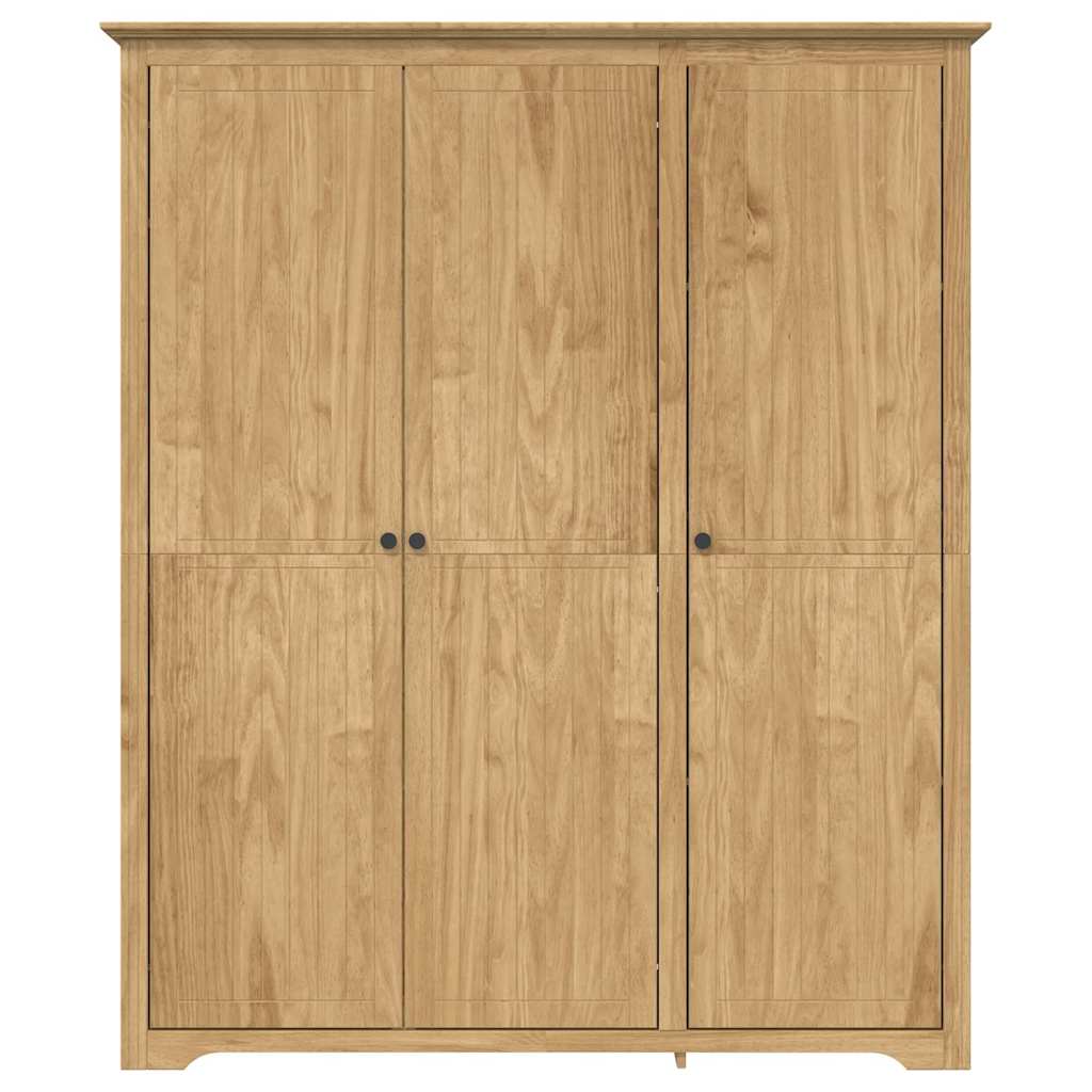 Wardrobe with Storage BODO Honey Brown 146 x 53.5 x 173 cm