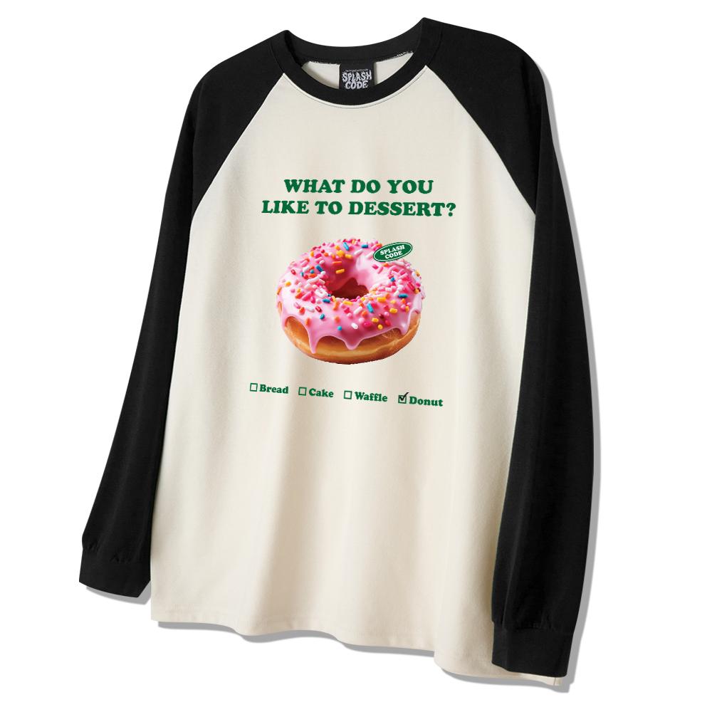 Seupeullaesikodeu Raglan Long Sleeve Cream - Dessert Donut