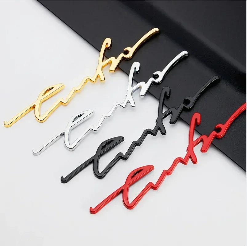 1Pc Car Styling 3D Adhesive Zinc Alloy Body Side Sticker Turbo Logo Auto Rear Trunk Emblem Badge Decal Accessories