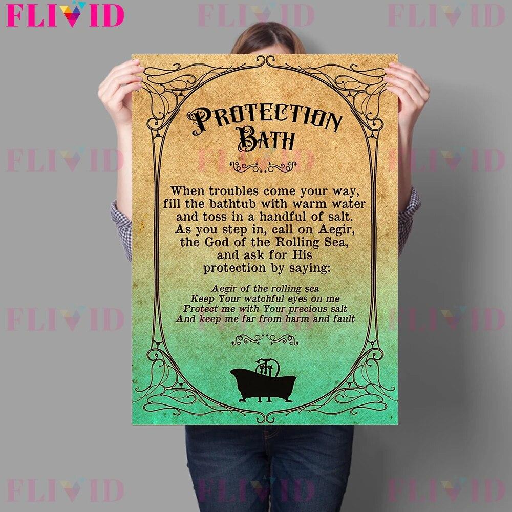 Black Cat Curse Witch Art Prints Moon Birds Witch And Wicked Wicca Inn Poster And Prints Decor Wall Art Canvas Painting No Frame