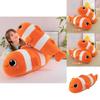 Plush Clownfish Toy Ocean Animal Stuffed Fish Cushion For Kids Playroom Decor